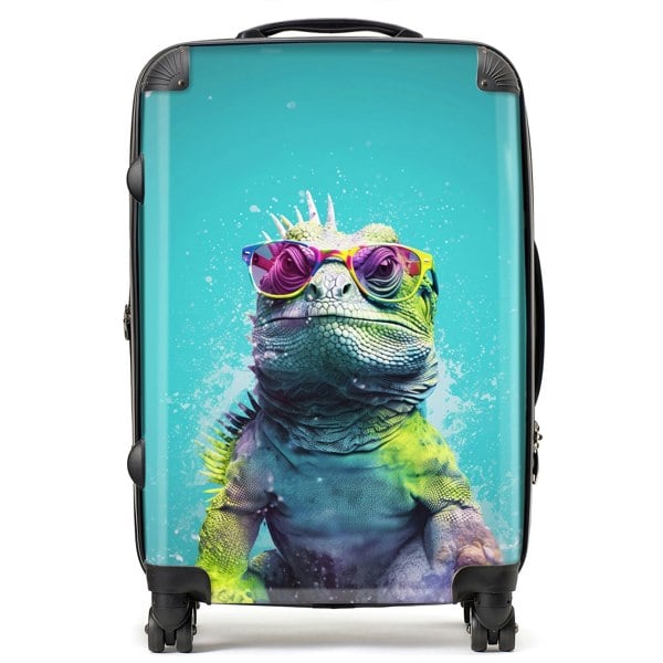 Warren Reed Inquisitive Splashart Iguana Suitcase