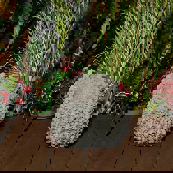 Whimsical Stone Cast Ram Planter for Garden or Patio