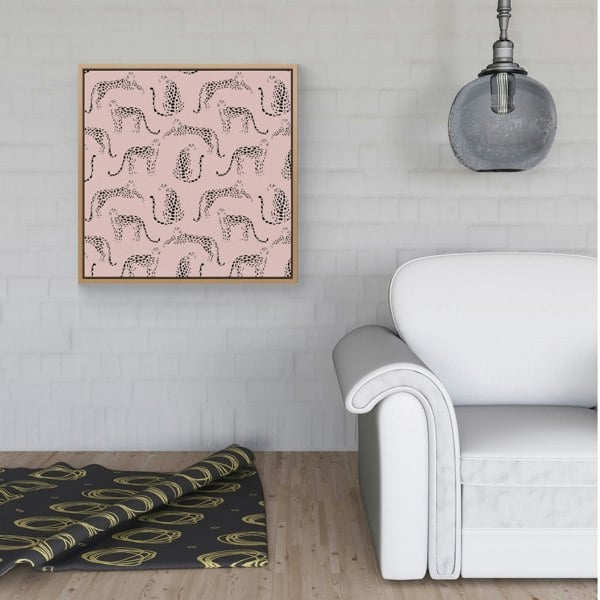 Warren Reed Abstract Leopard Pattern Framed Canvas