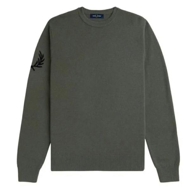 Fred Perry Laurel Wreath Knit Field Green Jumper XXL