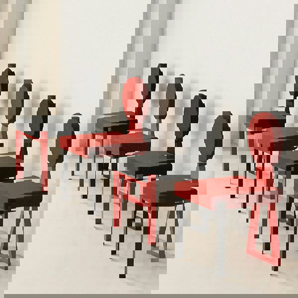 Rit Concept Adetokunbo Accent Dining Chair, Black & Red