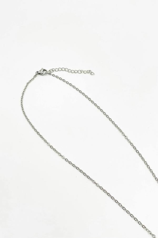 SVNX Mini Heart & September Birthstone Necklace in Silver - Gift Boxed
