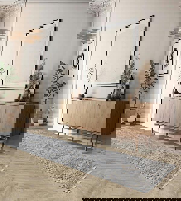 Asiatic Jasper JA01 Traditional Teal Rug