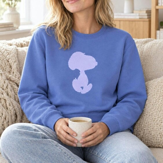 Onomato! Women's Snoopy 100% Cotton Sweatshirt Size L Very Peri