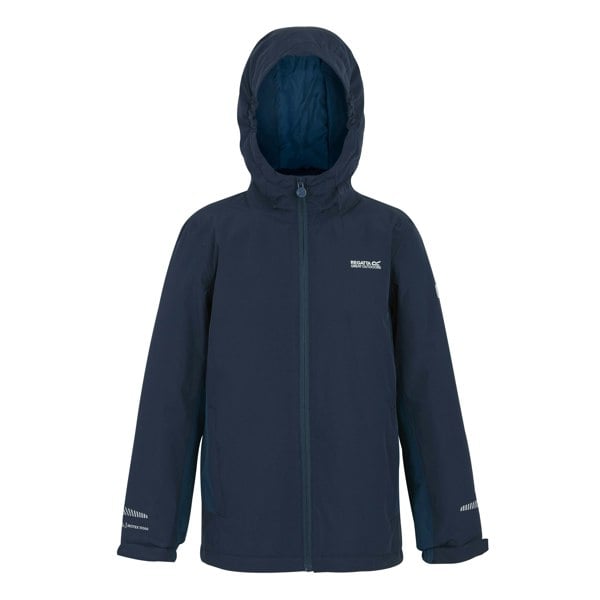 Regatta Kids Hurdle Insulated Waterproof Jacket - Navy/Moonlight Denim
