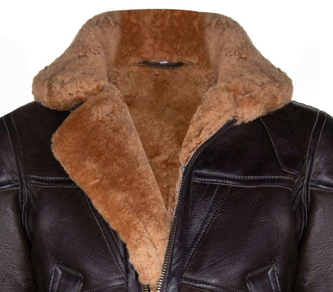 Infinity Leather Womens RAF Sheepskin Flying Jacket-Albany