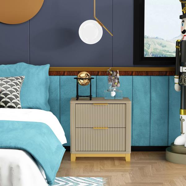 Cabinet Bits Molino 2 Drawer  Bedside Table