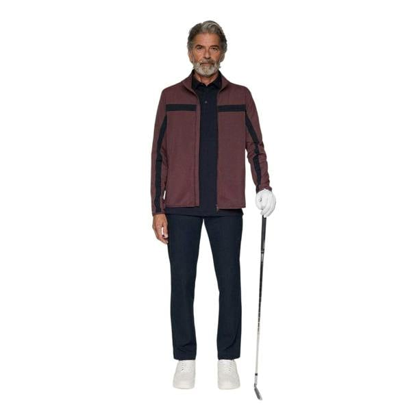 J.Lindeberg Mens Jarvis Logo Track Jacket - Berry - 