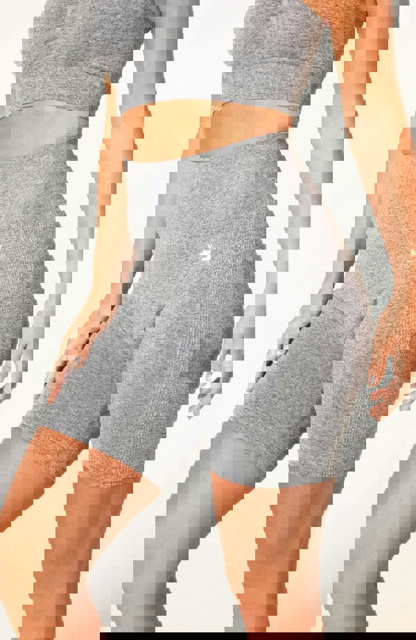 V3 Apparel Define Seamless Scrunch Shorts - Grey Marl