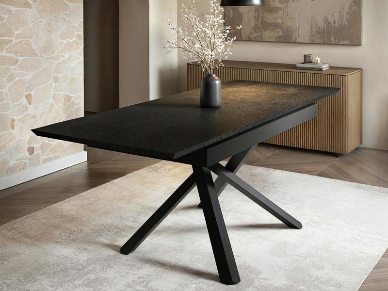 SOLACE+CO Lexi & Isla Dining Set Extendable Table with 4 Swivel Chairs