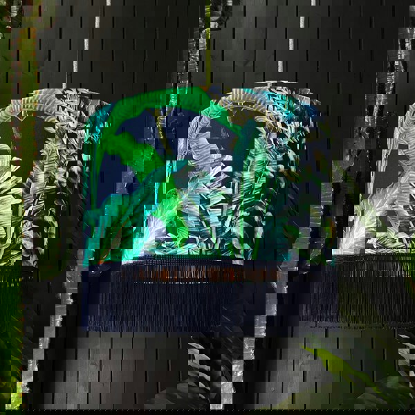 Love Frankie velvet lampshade rainforest gold lining fringing