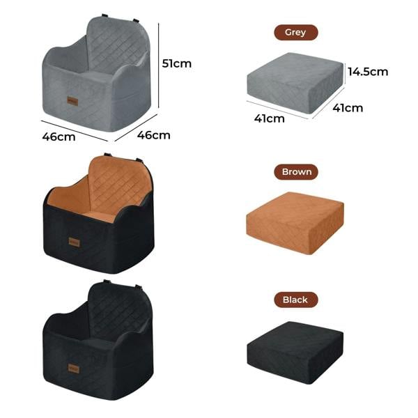 Skylos Dog Booster Car Seat Portable Bed for Small to Medium Pets up to 35 lbs