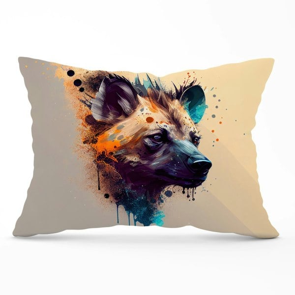 Warren Reed Hyena Face Splashart Light Background Cushions