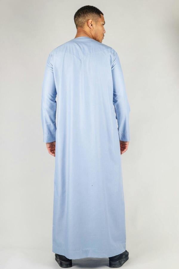 Infinity Leather Men's Thobe Emirati Islamic Jubba Robe Eid Tassel Regular Fit