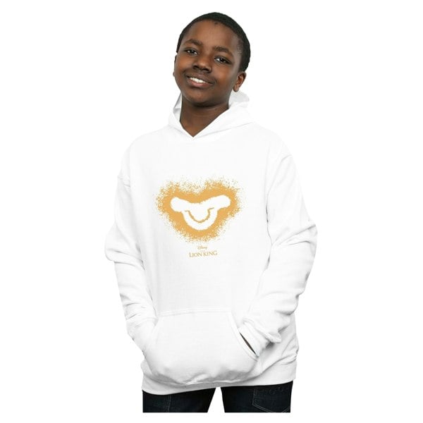 Disney Boys The Lion King Movie Simba Baby Face Hoodie - White