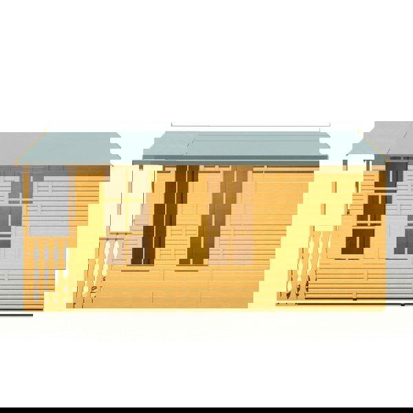 Shire Delmora 8x14 INC Verandah Summerhouse Interlock Cladding - Best Shed