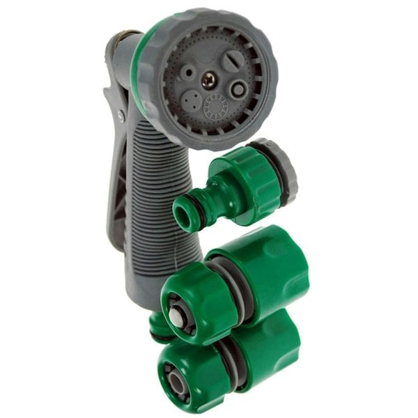 30M (98ft) Green Garden PVC Hose Pipe & Spray Attachment Perfect For Watering Plants