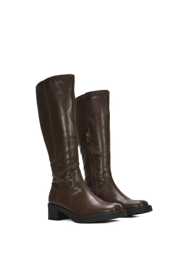 XY LONDON Knee High Equestrian Style Biker Riding Boots