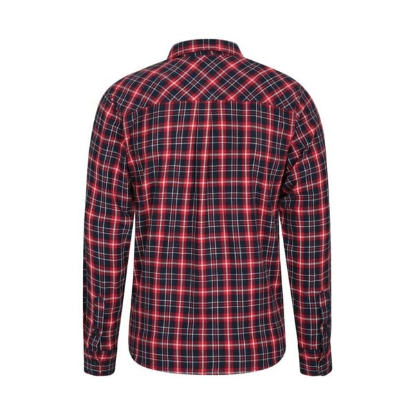 Mountain Warehouse Mens Trace Flannel Long-Sleeved Shirt - Active Red