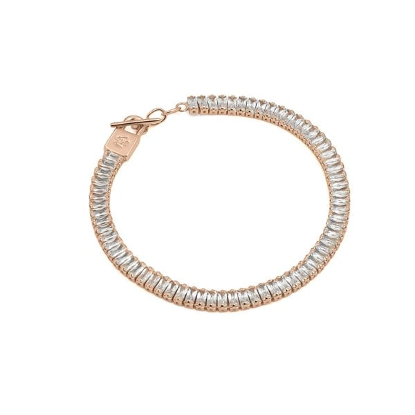 Say It With Emerald Tennis Bracelet - Rose Gold Plated