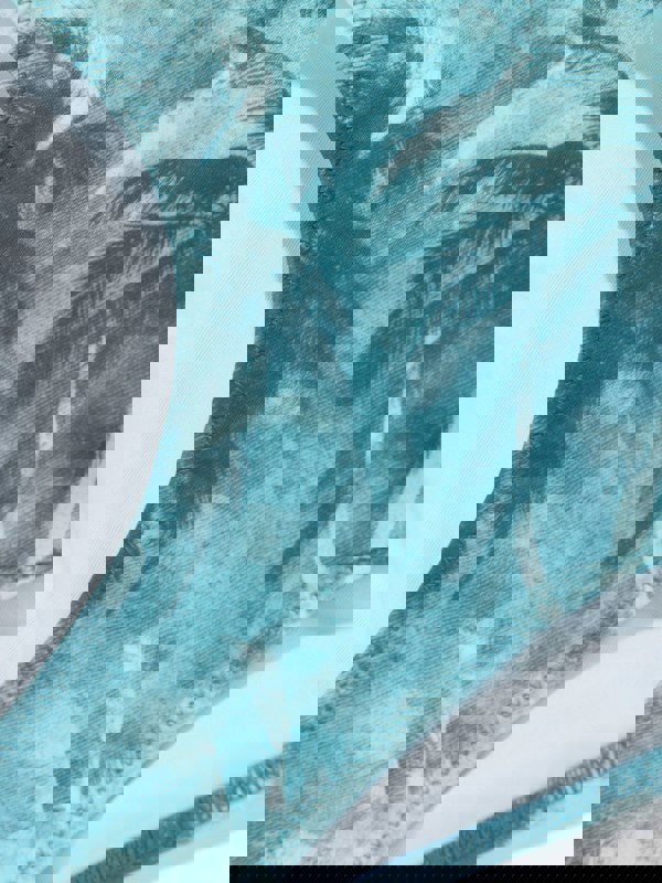 Emporio Armani Girls Palm Leaf Swimsuit in Green