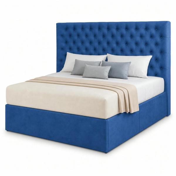 Great British Beds Topaz Divan Bed - Blue Plush