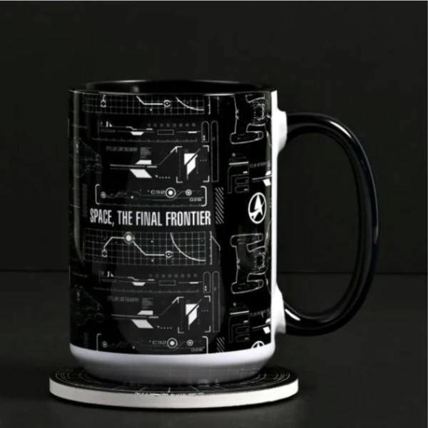 Widdop & Co Star Trek Tech Black and White 444ml Mug The Final Frontier Design