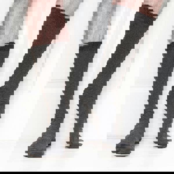 Jemsox Anthracite Recycled Rib Mens Socks | Sustainable & Comfortable