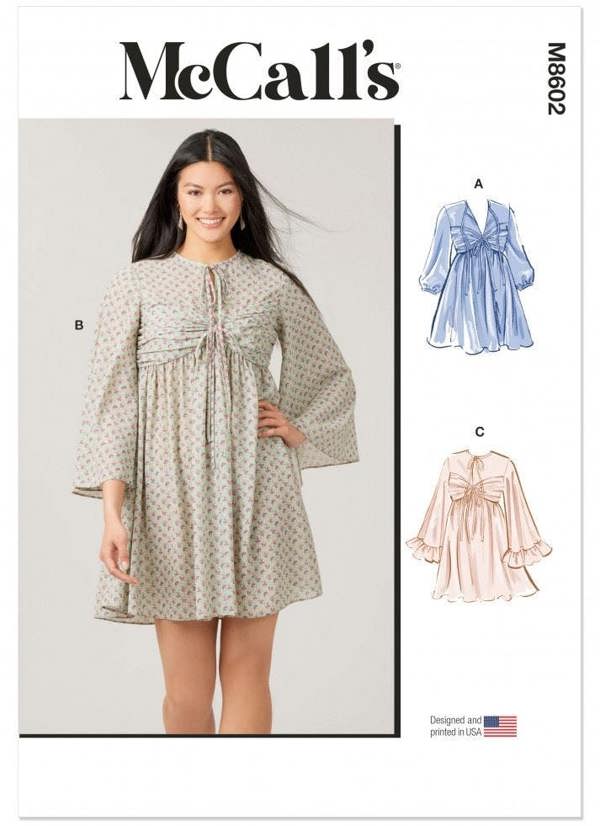 McCalls 8602 Paper Sewing Pattern – Women's Dress, Size 8-16, Intermediate
