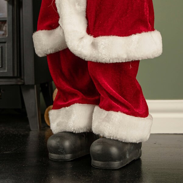 Samuel Alexander 60cm Red Standing Santa with Gift Sack Christmas Indoor Decoration