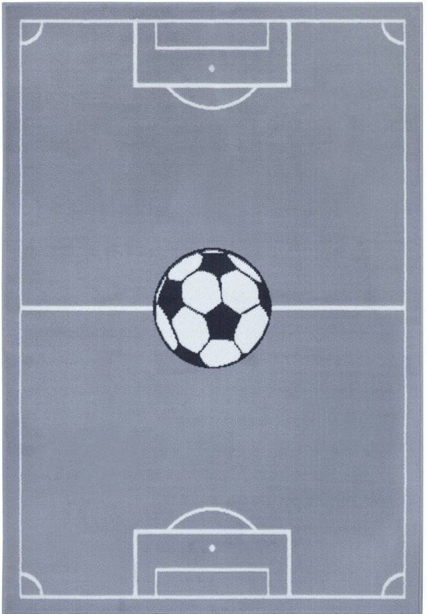 Short Pile Children’s Grey Rug Estadio