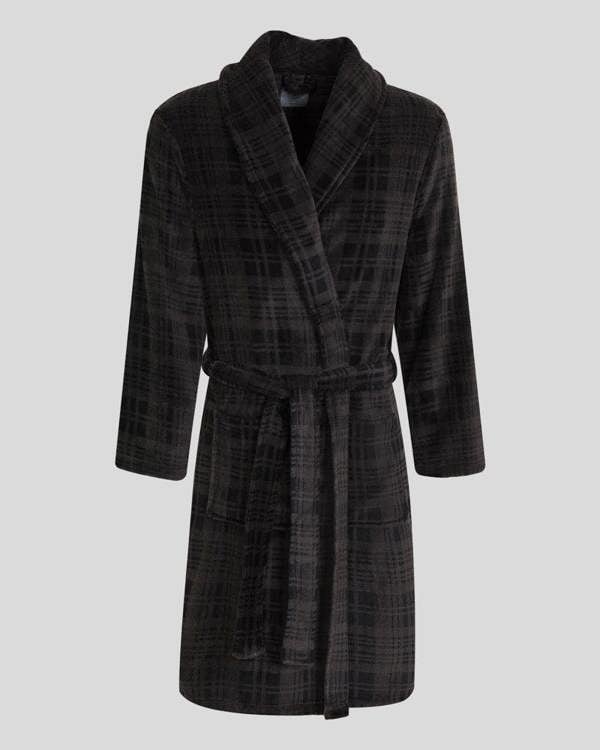 Steel & Jelly Greenford - Check Supersoft Fleece Dressing Gown