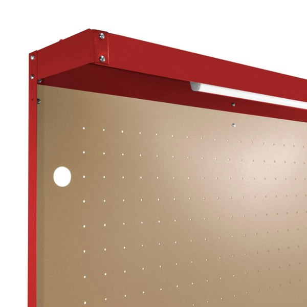 Monster Racking Workbench with Pegboard, Drawer & Light – Red