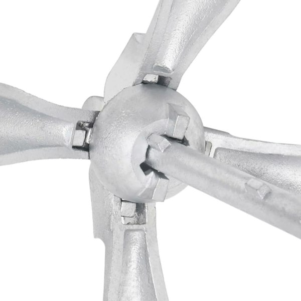 Berkfield Folding Anchor with Rope Silver 3.2 kg Malleable Iron