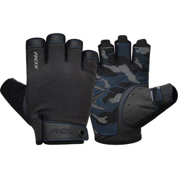 RDX Sports GYM TRAINING GLOVES T2 HALF BLUE PLUS