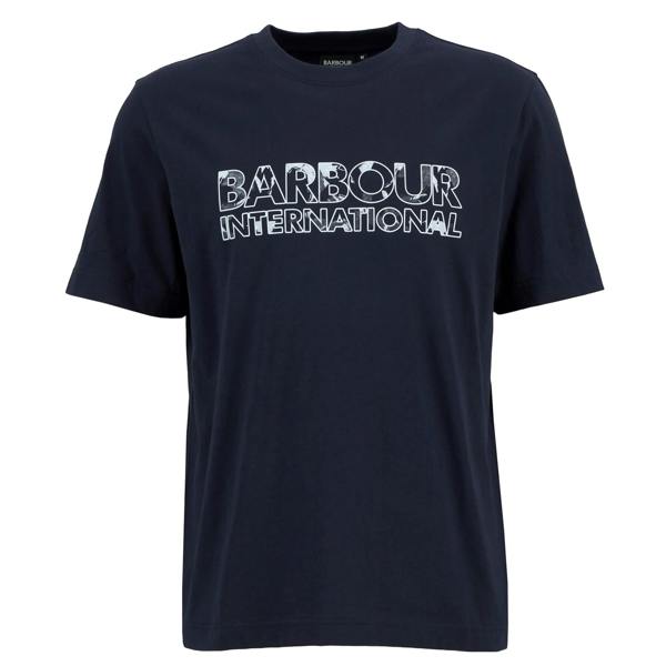 Barbour International Unite Printed Logo T-Shirt Navy