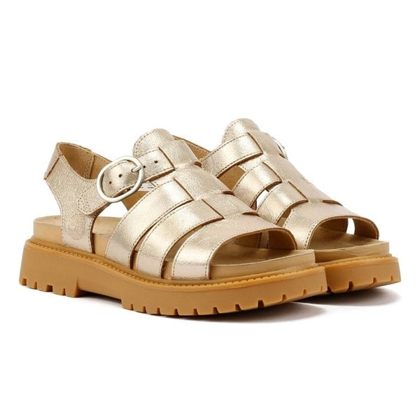 Timberland Clairemont Way Fisherman Leather Women's Sandals - Gold