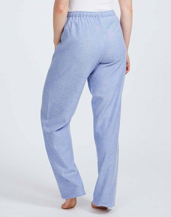 British Boxers Women's Brushed Cotton Pyjama Trousers – Staffordshire Blue Herringbone