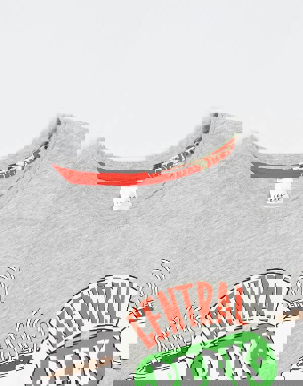 Friends Womens Grey Logo Short Sleeve Long Leg Pyjama Set