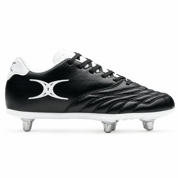 Gilbert Junior Icon 6S Rugby Boots SG Soft Ground Black