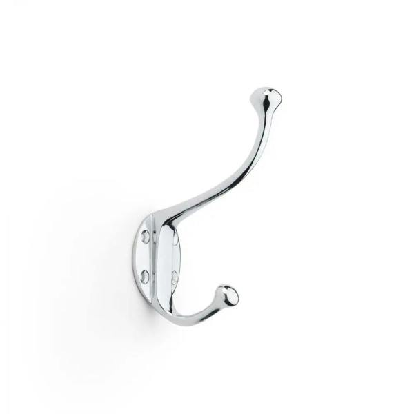 A&W Polished Chrome Traditional Hat and Coat Hook - AW772PC - Single Hook