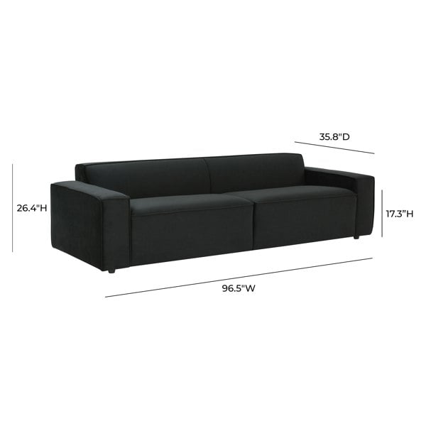 Furniture Edit Olafur Black Velvet Sofa