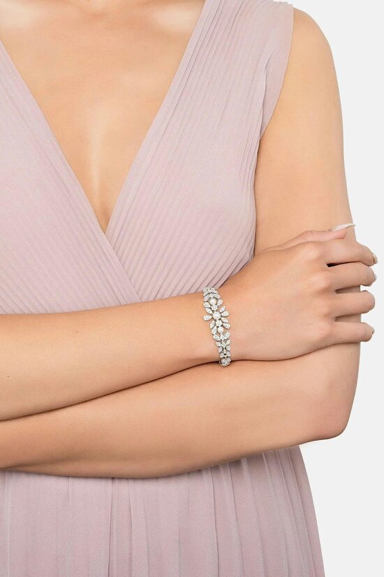 Latelita Empress Pearl Petal Tennis Bracelet