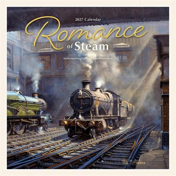 Romance Of Steam Calendar 2027, Wall Calendars, Month To View, Art, Gift