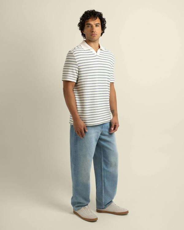Larsson & Co Bergen - Textured Stripe Polo Shirt