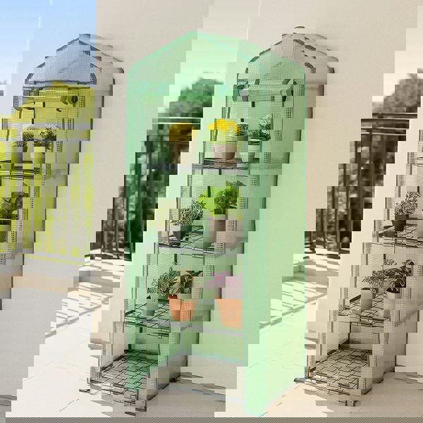 Monstershop Greenhouse 4 Tier with PE Cover