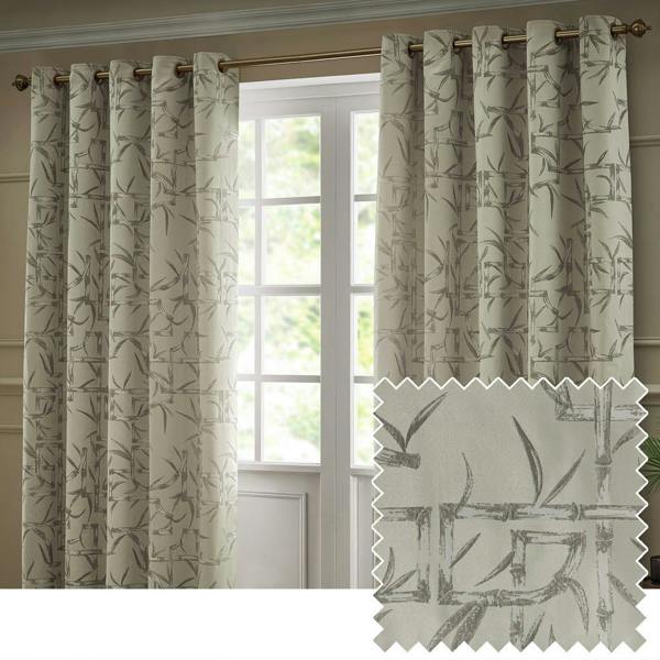 Furn Ultimate Faux Suede Eyelets Blackout Curtains - Mocha - 