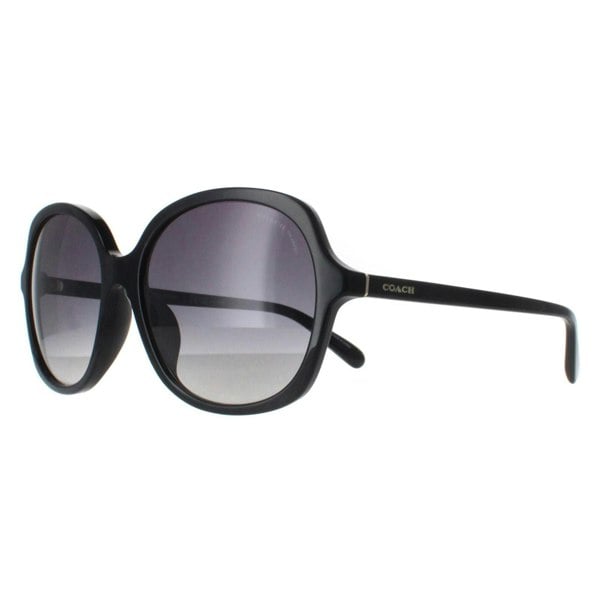 Coach Sunglasses HC8360U 5002T3 Black Grey Gradient Polarized