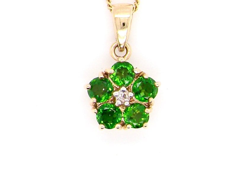 Vintage Tom A green diopside and diamond pendant