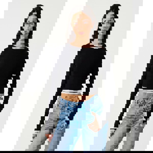 Pink Vanilla Contrast Knitted Jumper